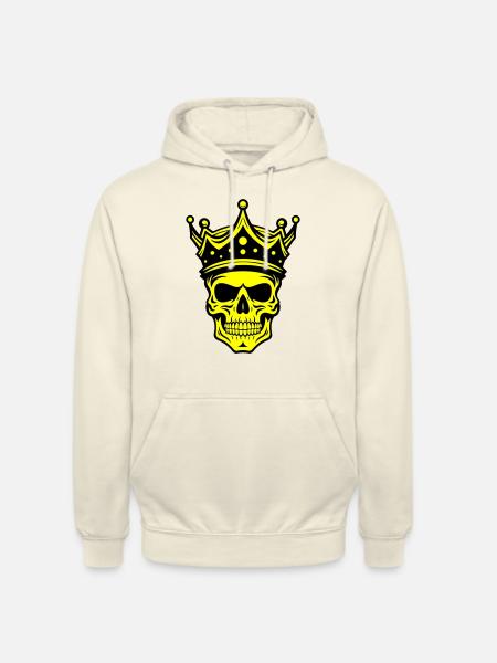 Skull King Crown - Unisex Hoodie - vanilla