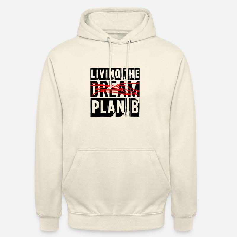 Vivre le plan B 4 - Sweat-shirt à capuche unisexe - vanille