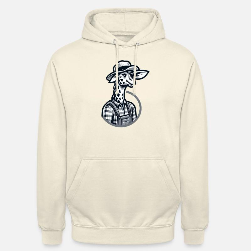 Fermier de girafe mignon - Sweat-shirt à capuche unisexe - vanille