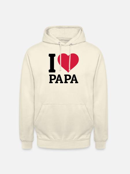 Ich Liebe Papa - Unisex Hoodie - Vanille-Milchshake