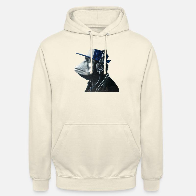 Monkey graffiti by CustomStyle - Unisex Hoodie - vanilla