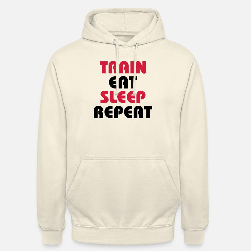 Train Eat Sleep Repeat - Unisex Hoodie - Vanille-Milchshake