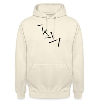 Schraube - Unisex Hoodie - Vanille-Milchshake - Vorne - Alina (178cm) & Michal (187cm)