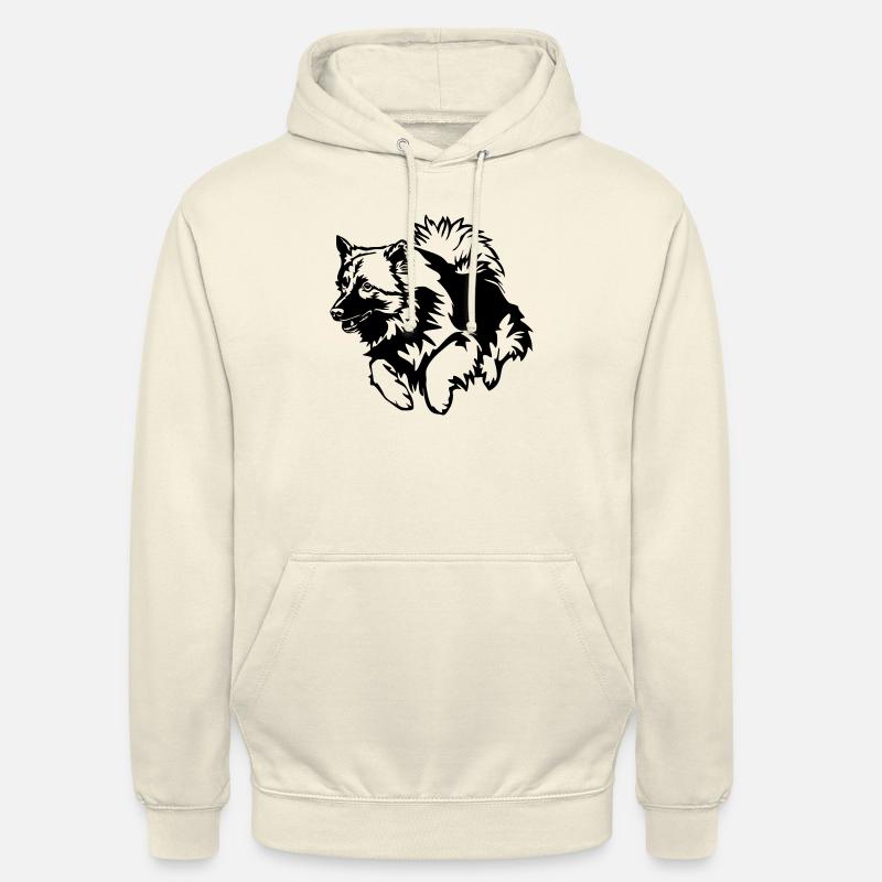 Wolfsspitz - Sweat-shirt à capuche unisexe - vanille