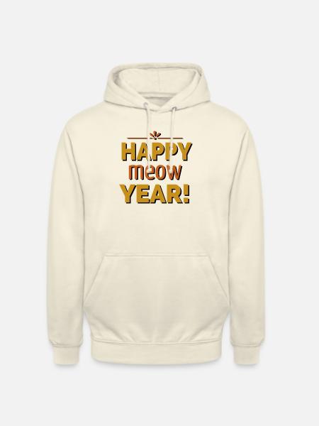 Happy new / meow year - Unisex Hoodie - vanilla