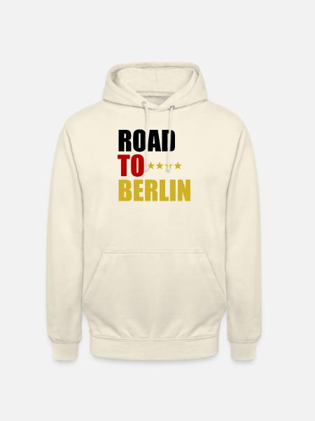 EM- Fanshirt "ROAD TO BERLIN" - Unisex Hoodie - Vanille-Milchshake