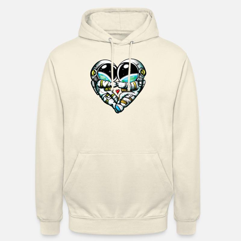 Amour de l’espace - Sweat-shirt à capuche unisexe - vanille