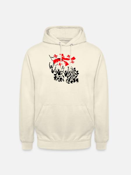 Fans Georgia Sakartvelo - Sweat-shirt à capuche unisexe - vanille