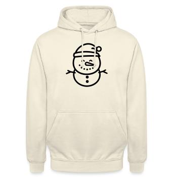 Bonhomme de neige - Sweat-shirt à capuche unisexe - vanille - Devant - Alina (178cm) & Michal (187cm)