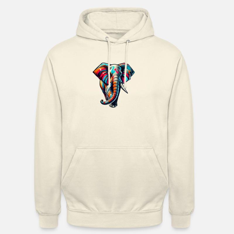 Éléphant - Sweat-shirt à capuche unisexe - vanille