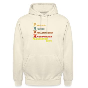 Cadeau de la fête des pères - Sweat-shirt à capuche unisexe - vanille - Devant - Alina (178cm) & Michal (187cm)