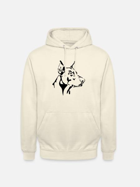 Doberman Doberman Chien, Chien Wilsigns - Sweat-shirt à capuche unisexe - vanille