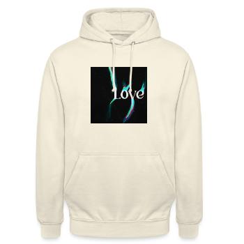 Liebe - Unisex Hoodie - Vanille-Milchshake - Vorne - Alina (178cm) & Michal (187cm)