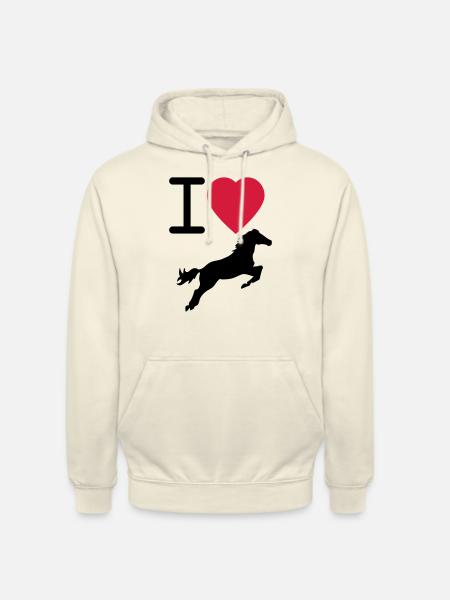 I Love Horses - Unisex Hoodie - vanilla