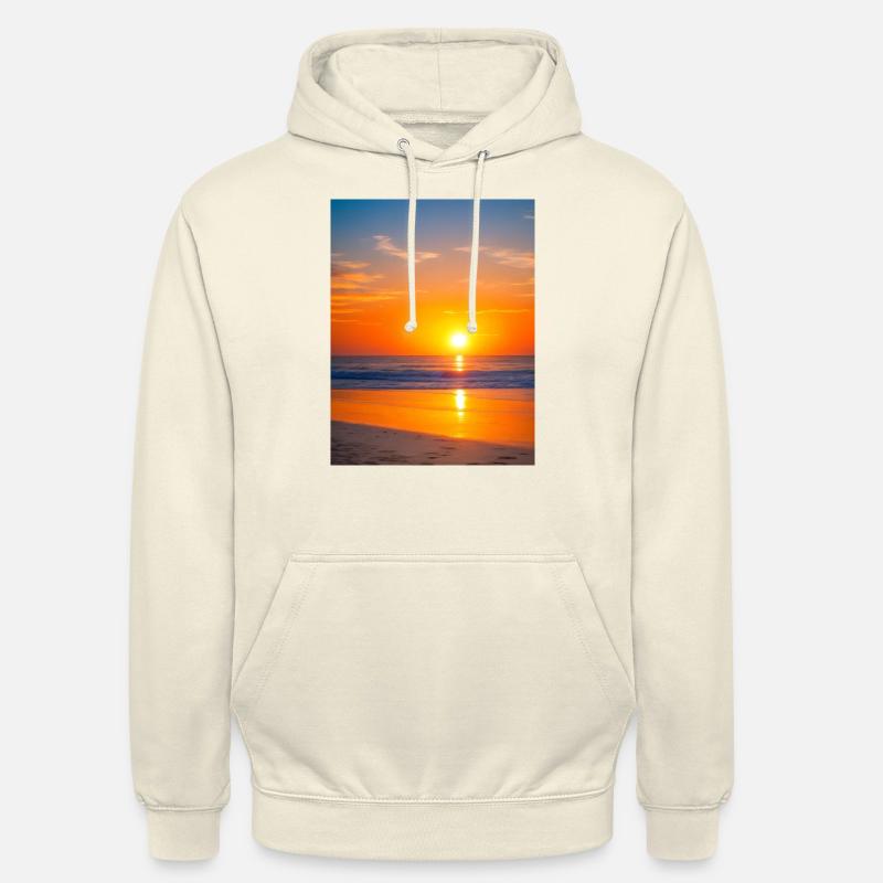 Plage au coucher du soleil - Sweat-shirt à capuche unisexe - vanille
