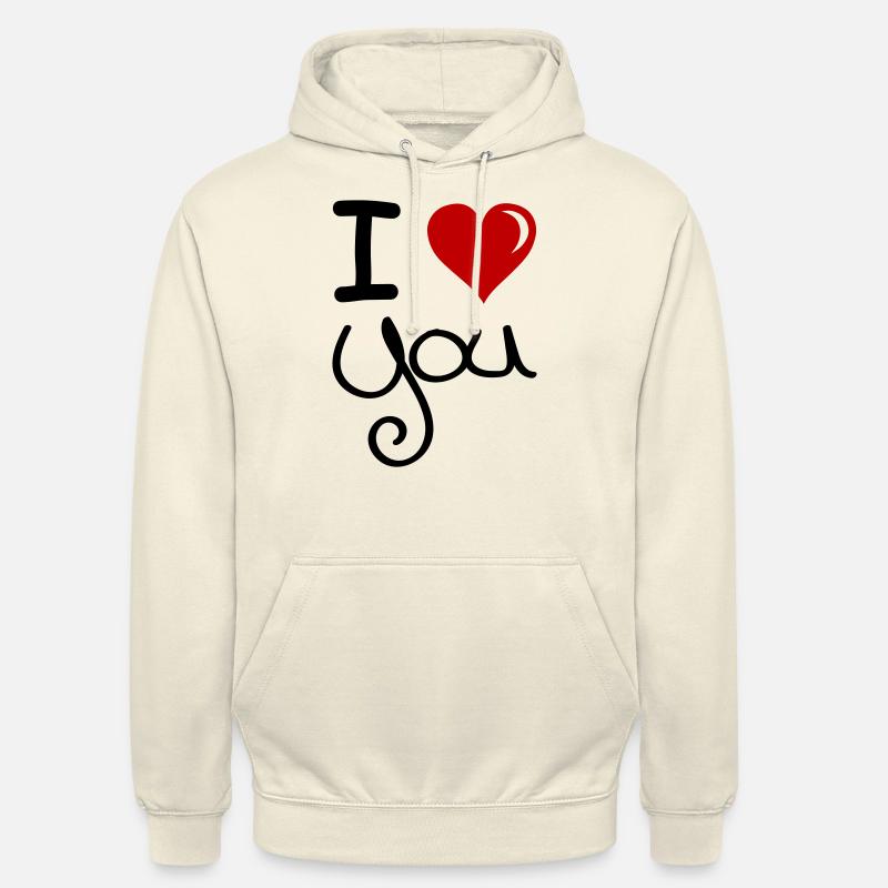 Je t’aime 1 - Sweat-shirt à capuche unisexe - vanille