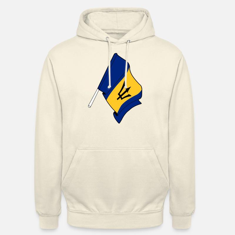 Drapeau de la Barbade - Sweat-shirt à capuche unisexe - vanille