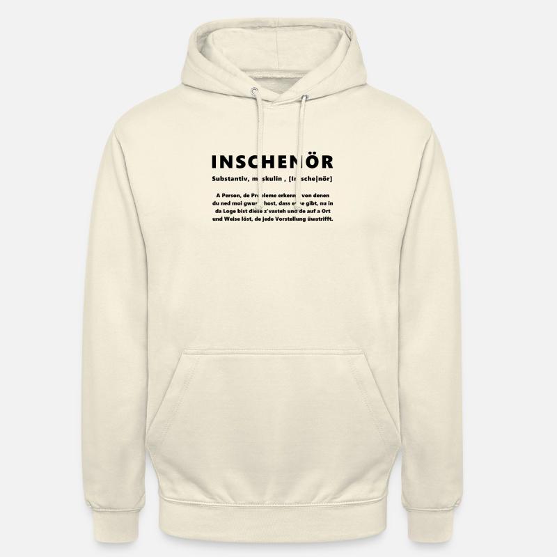 Inschenör noir - Sweat-shirt à capuche unisexe - vanille