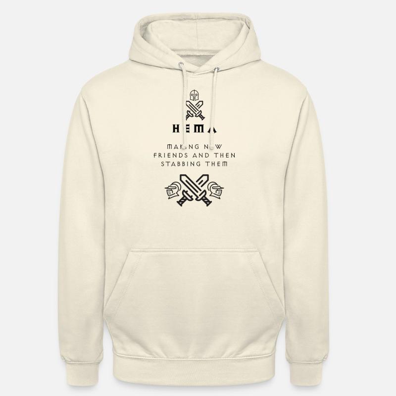 HEMA. Amis épéistes. Escrime. - Sweat-shirt à capuche unisexe - vanille
