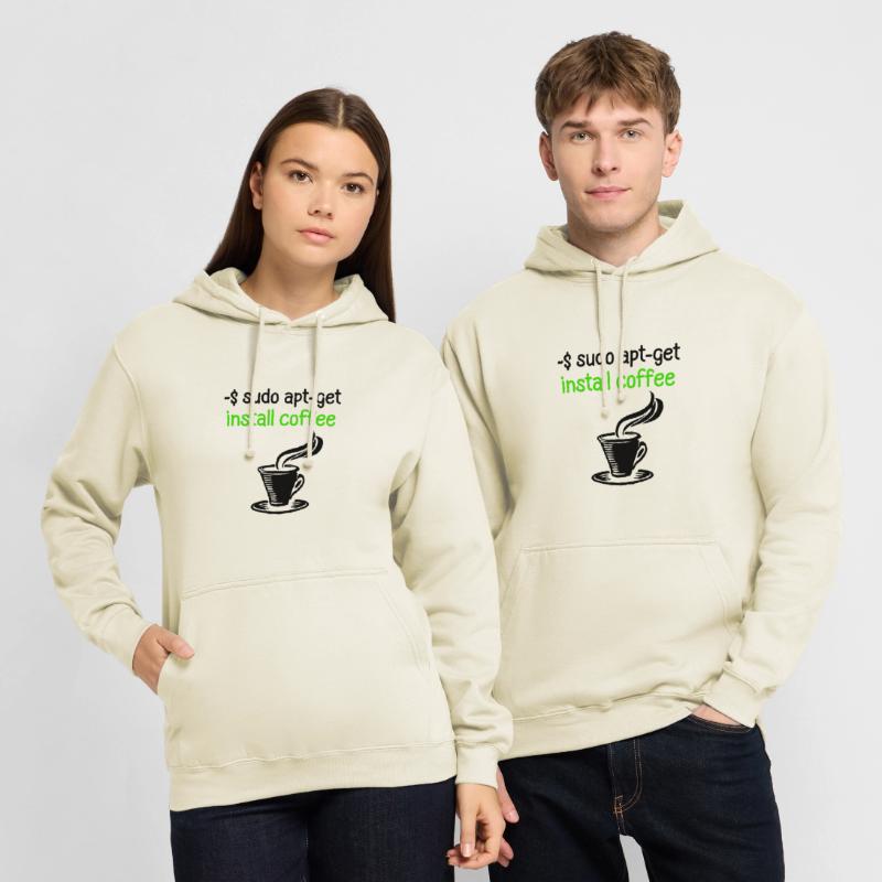 Programmeur de café Tux Linux Coding Sort Sweat-shirt à capuche unisexe