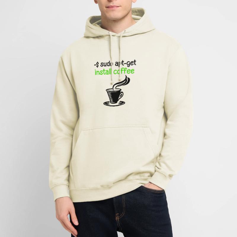 Coffee Programmer Tux Linux Coding Saying Unisex Hoodie