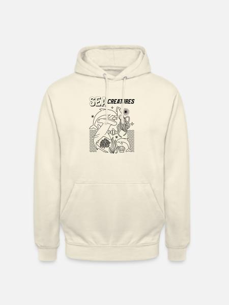 Sea Animals Lover Cartoon Retro - Unisex Hoodie - Vanille-Milchshake