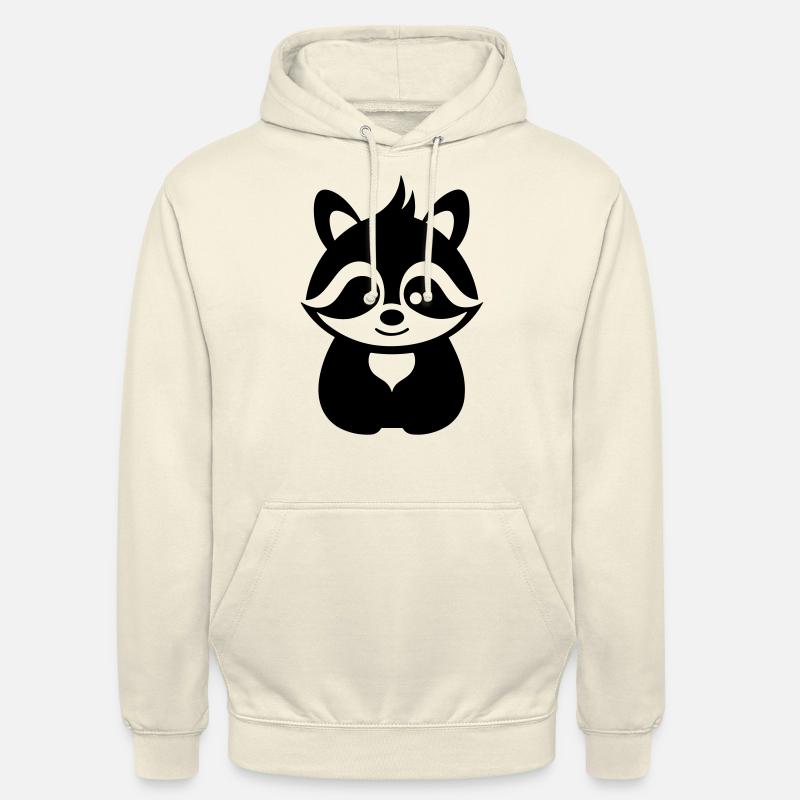 Raton laveur - Sweat-shirt à capuche unisexe - vanille