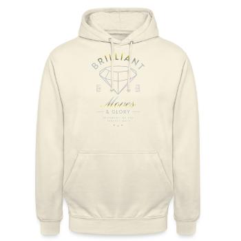 "Brilliant Moves & Glory" - Unisex Hoodie - Vanille-Milchshake - Vorne - Alina (178cm) & Michal (187cm)