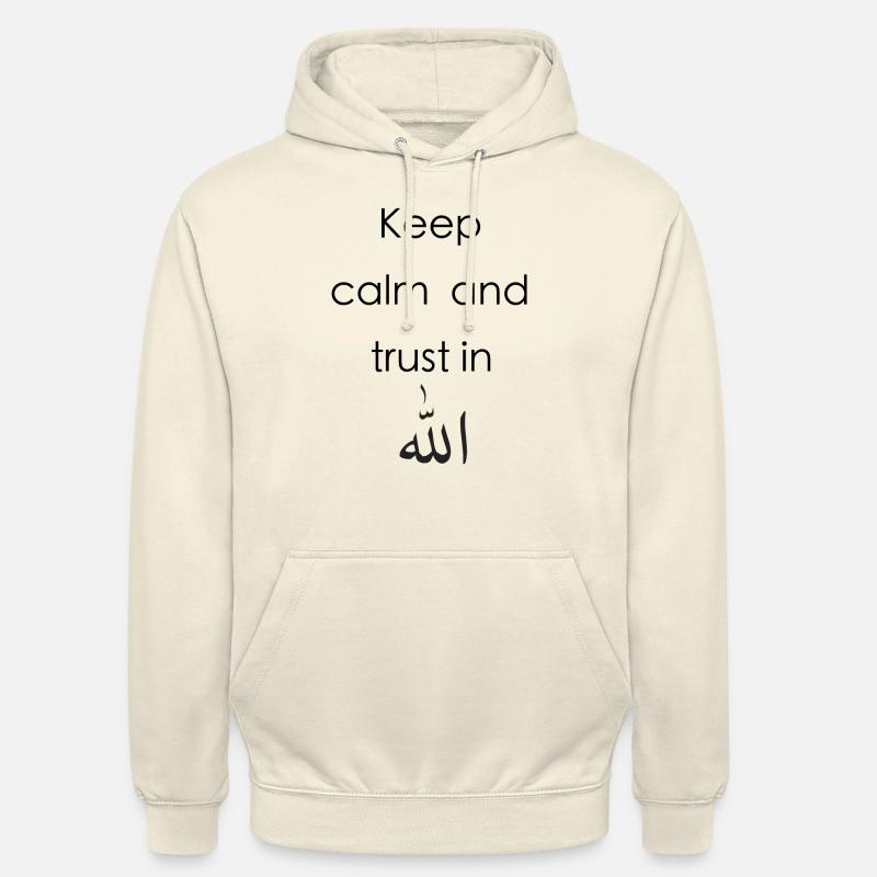 Reste calme et fais confiance à Allah - Sweat-shirt à capuche unisexe - vanille