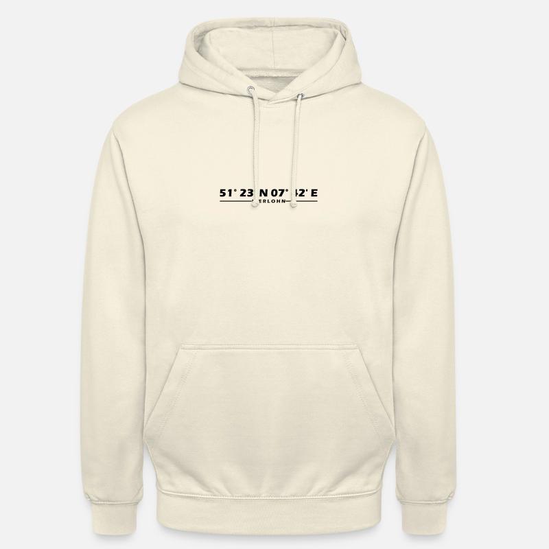 Coordonnées d’Iserlohn - Sweat-shirt à capuche unisexe - vanille
