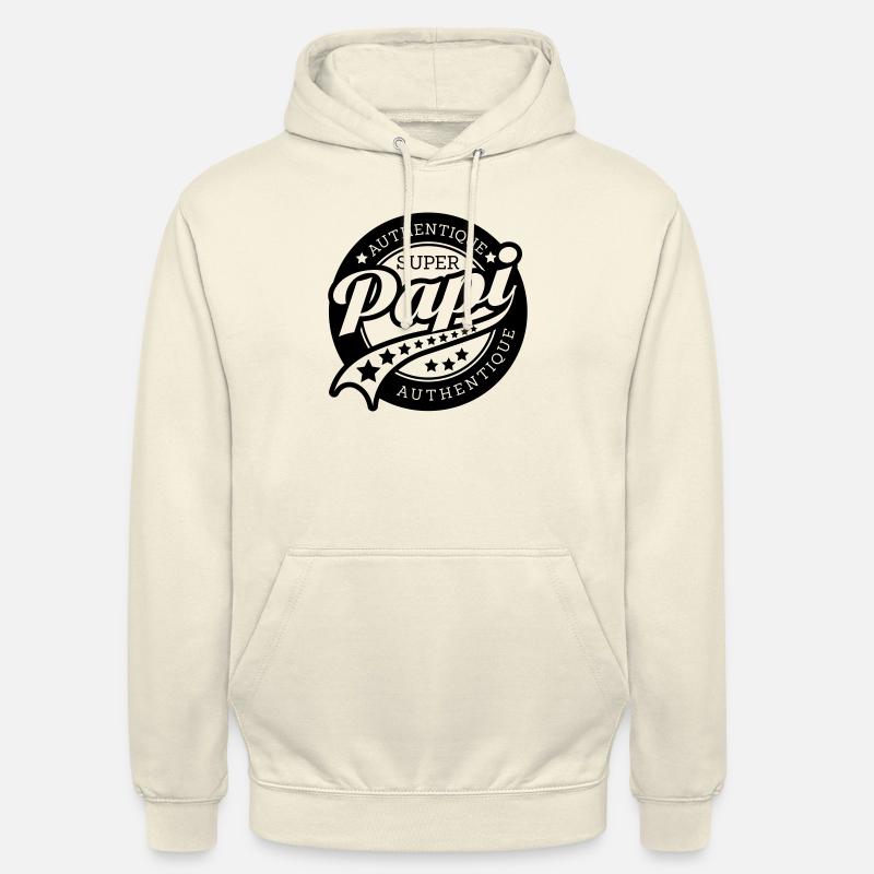 authentique super papi - Sweat-shirt à capuche unisexe - vanille