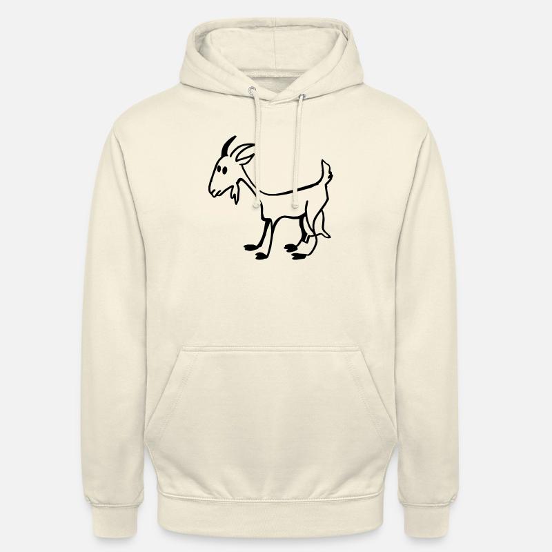 Chèvre - Sweat-shirt à capuche unisexe - vanille