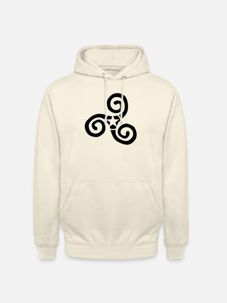 Triskel logo brittany star 0 - Unisex Hoodie - vanilla