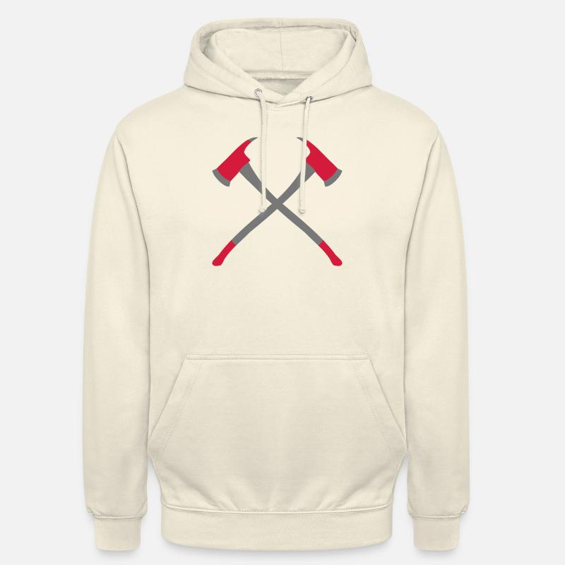 2 Feuerwehr Äxte - Unisex Hoodie - Vanille-Milchshake