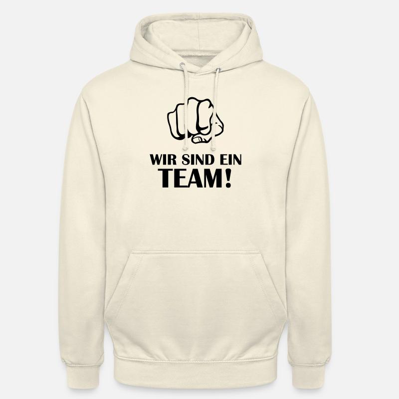 faust_wir_sind_ein_team - Unisex Hoodie - Vanille-Milchshake