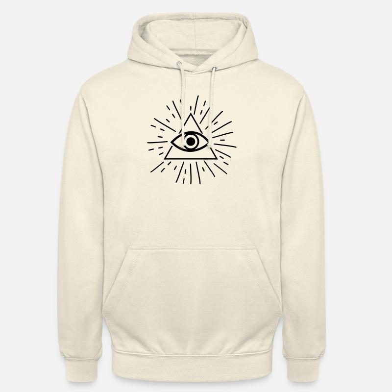 Eye triangle rays - Unisex Hoodie - vanilla