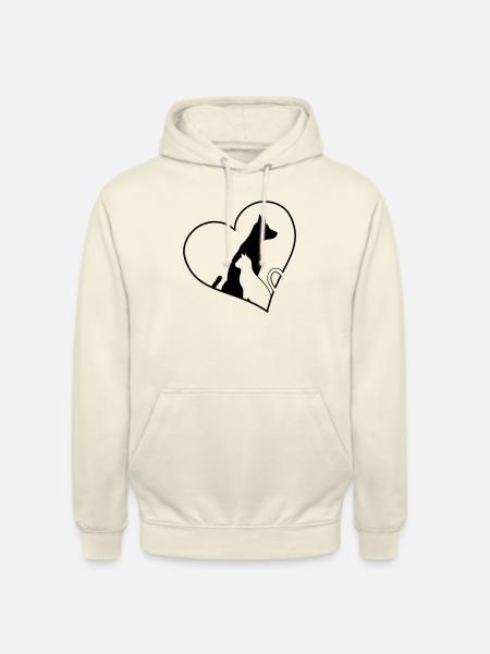Tier Liebe Herz - Unisex Hoodie - Vanille-Milchshake