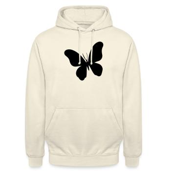 Papillon - Sweat-shirt à capuche unisexe - vanille - Devant - Alina (178cm) & Michal (187cm)
