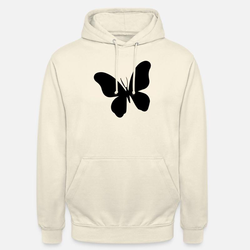 Papillon - Sweat-shirt à capuche unisexe - vanille