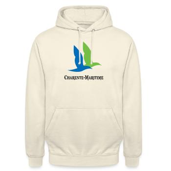 oiseaux charente maritime - Sweat-shirt à capuche unisexe - vanille - Devant - Alina (178cm) & Michal (187cm)