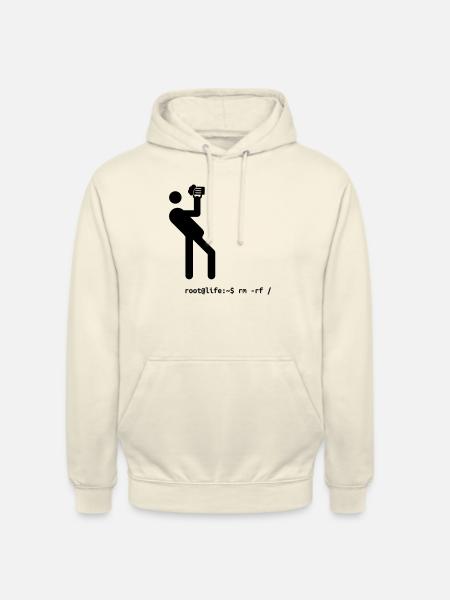 root Befehl rm -rf / - Unisex Hoodie - Vanille-Milchshake