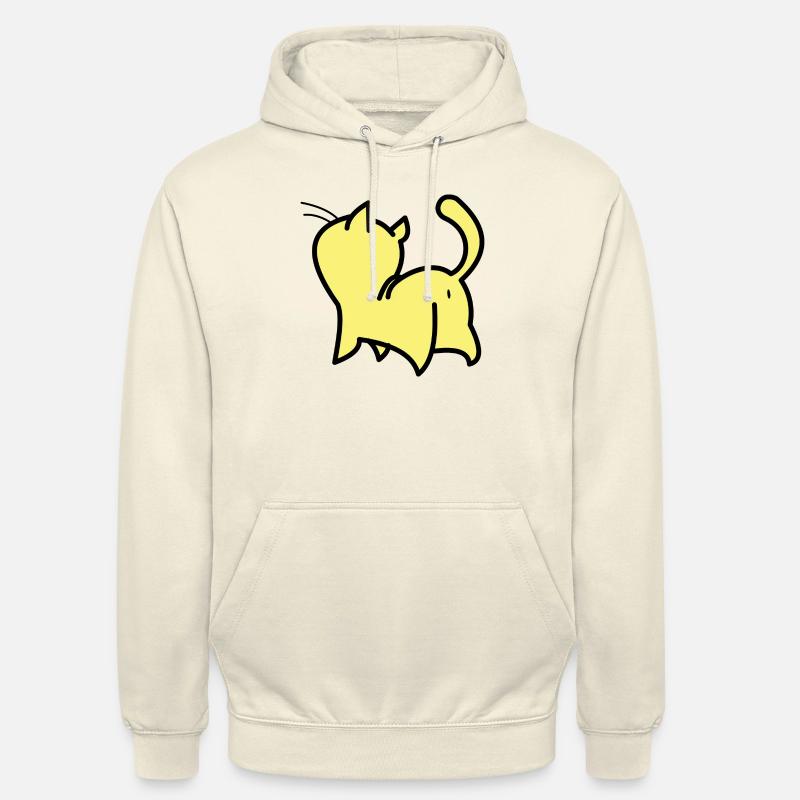 gelbe katze - Unisex Hoodie - Vanille-Milchshake