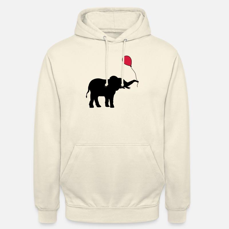 Roter Luftballon Elefant Geschenk - Unisex Hoodie - Vanille-Milchshake