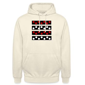 Polka Dots - Unisex Hoodie - Vanille-Milchshake - Vorne - Alina (178cm) & Michal (187cm)
