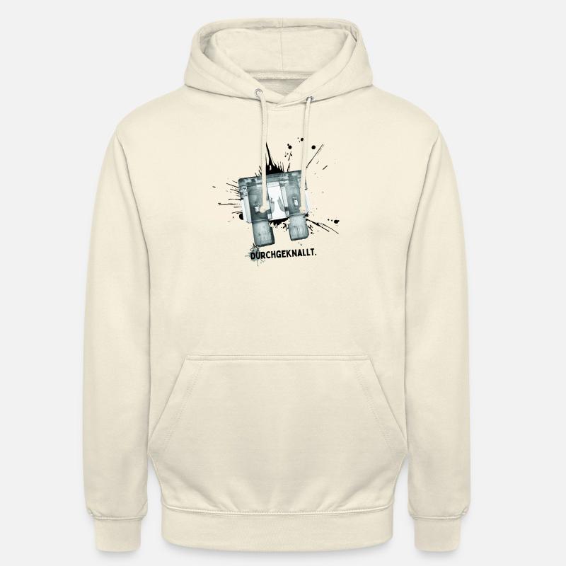 Durchgeknallt - Sicherung mit Einhorn - Unisex Hoodie - Vanille-Milchshake