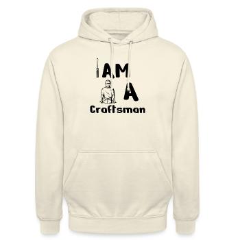 Handwerker Handyman Handwerk Werkzeug Baustelle - Unisex Hoodie - Vanille-Milchshake - Vorne - Alina (178cm) & Michal (187cm)