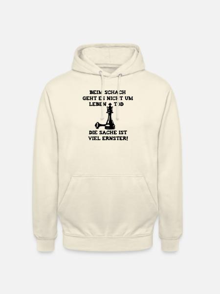 Cooles Schachmotiv - Unisex Hoodie - Vanille-Milchshake