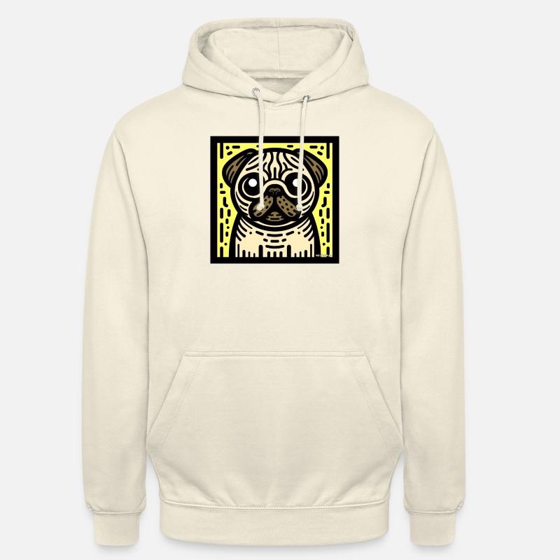 Mops Pop Art - Unisex Hoodie - Vanille-Milchshake