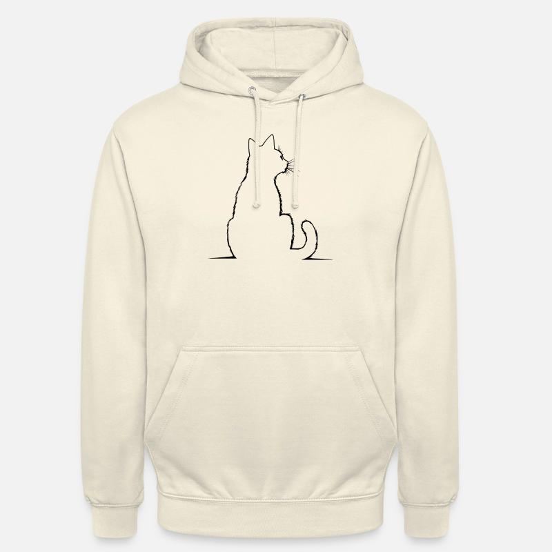 Chat, Motif De Chat - Sweat-shirt à capuche unisexe - vanille