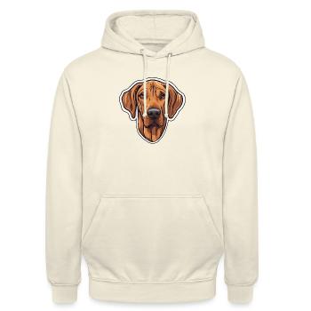 Rhodesian Ridgeback - African Lion Dog wheat - Unisex Hoodie - vanilla - Front - Alina (178cm) & Michal (187cm)